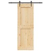 Puerta corredera con herrajes madera maciza de pino 80x210 cm
