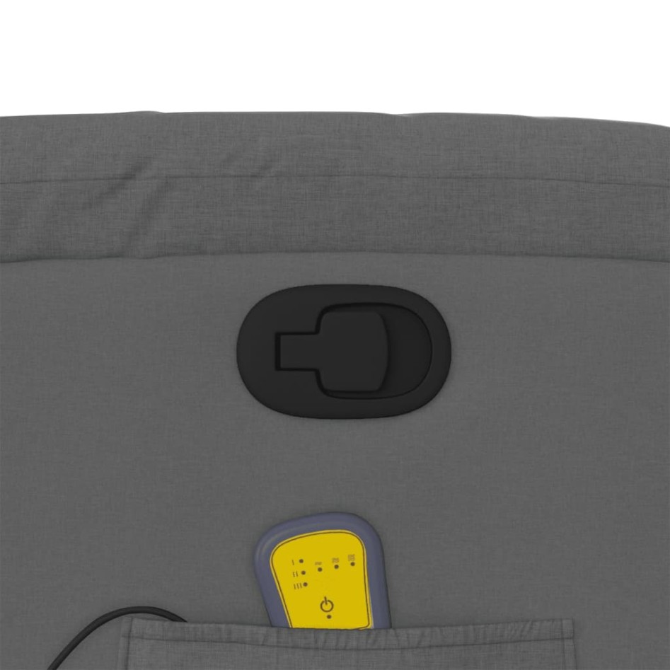 Sillón de masaje reclinable de tela gris