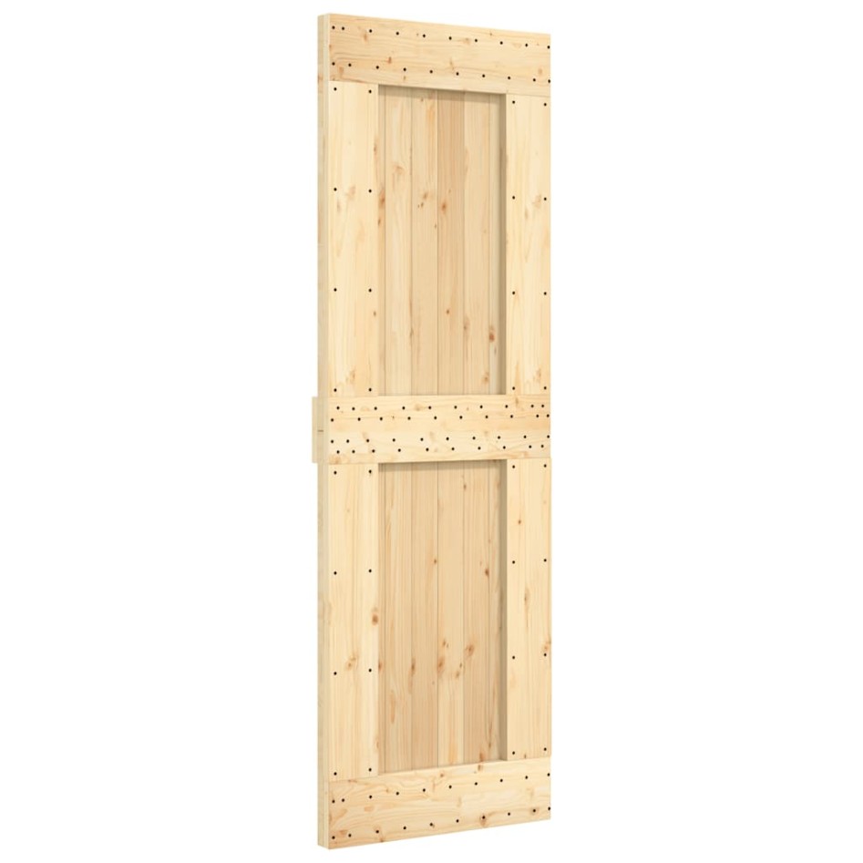Puerta corredera con herrajes madera maciza de pino 70x210