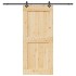 Puerta corredera con herrajes madera maciza de pino 100x210