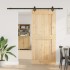 Puerta corredera con herrajes madera maciza de pino 100x210