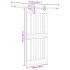 Puerta corredera con herrajes madera maciza de pino 100x210