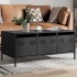 Mesa de centro acero laminado en frío negro 101,5x50x43,5