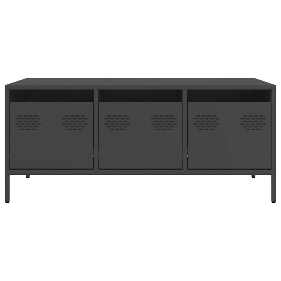 Mesa de centro acero laminado en frío negro 101,5x50x43,5