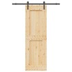 Puerta corredera con herrajes madera maciza de pino 70x210 cm