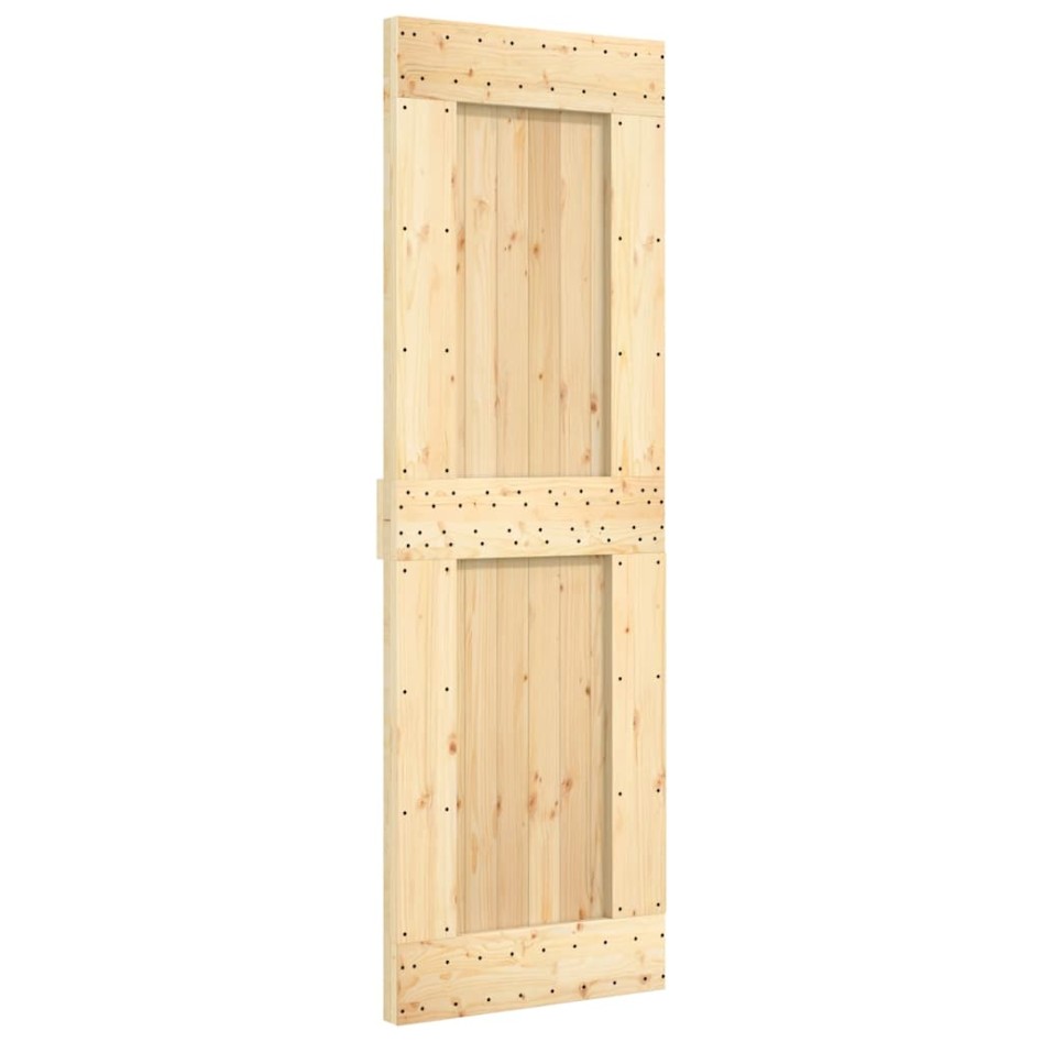 Puerta corredera con herrajes madera maciza de pino 70x210