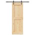 Puerta corredera con herrajes madera maciza de pino 85x210