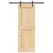 Puerta corredera con herrajes madera maciza de pino 85x210 cm