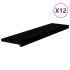 Peldaños de escalera 12 uds madera maciza roble marrón