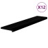 Peldaños de escalera 12 uds madera maciza roble marrón