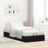 Estructura cama otomana sin colchón terciopelo negro 90x190
