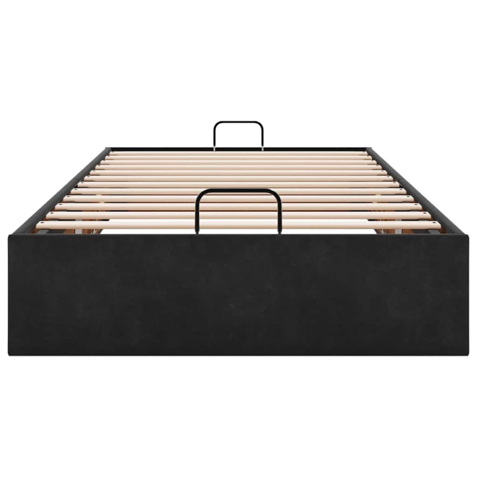 Estructura de cama otomana sin colchón terciopelo