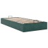 Estructura de cama otomana sin colchón terciopelo verde