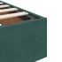 Estructura de cama otomana sin colchón terciopelo verde