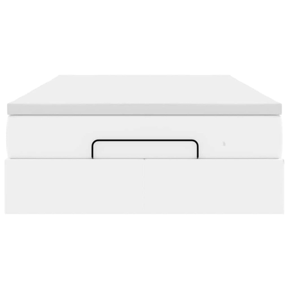 Estructura cama otomana colchón cuero sintético