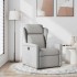 Sillón reclinable de tela gris