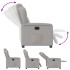 Sillón reclinable de tela gris
