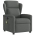 Sillón de masaje reclinable de tela gris