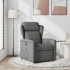 Sillón de masaje reclinable de tela gris