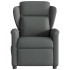 Sillón de masaje reclinable de tela gris