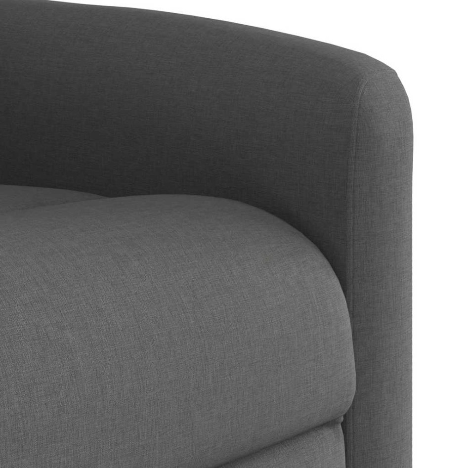 Sillón de masaje reclinable de tela gris