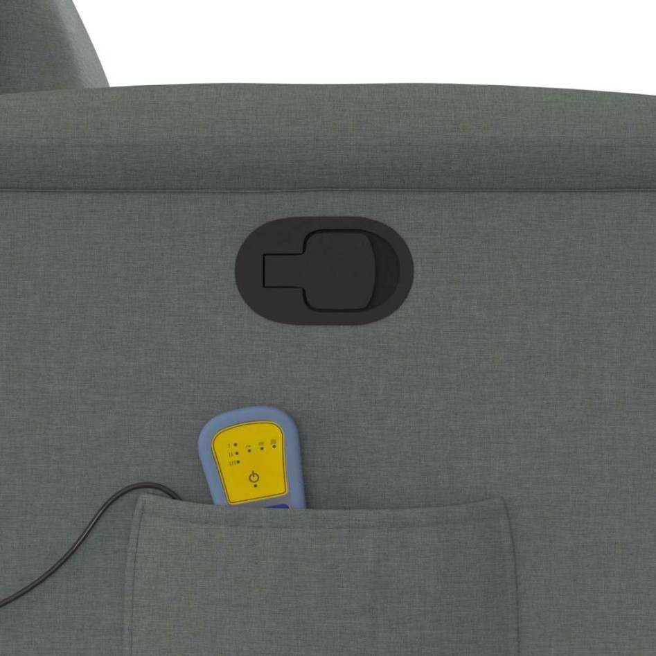 Sillón de masaje reclinable de tela gris