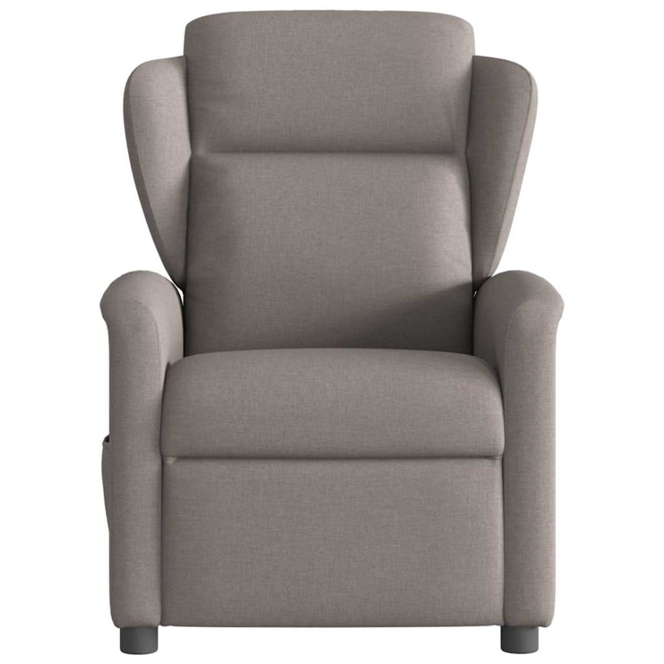 Sillón de masaje reclinable de tela gris