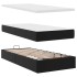 Estructura cama otomana colchón cuero sintético negra 90x190