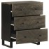 Aparadores 2 uds. madera maciza de mango negro 60x33x75