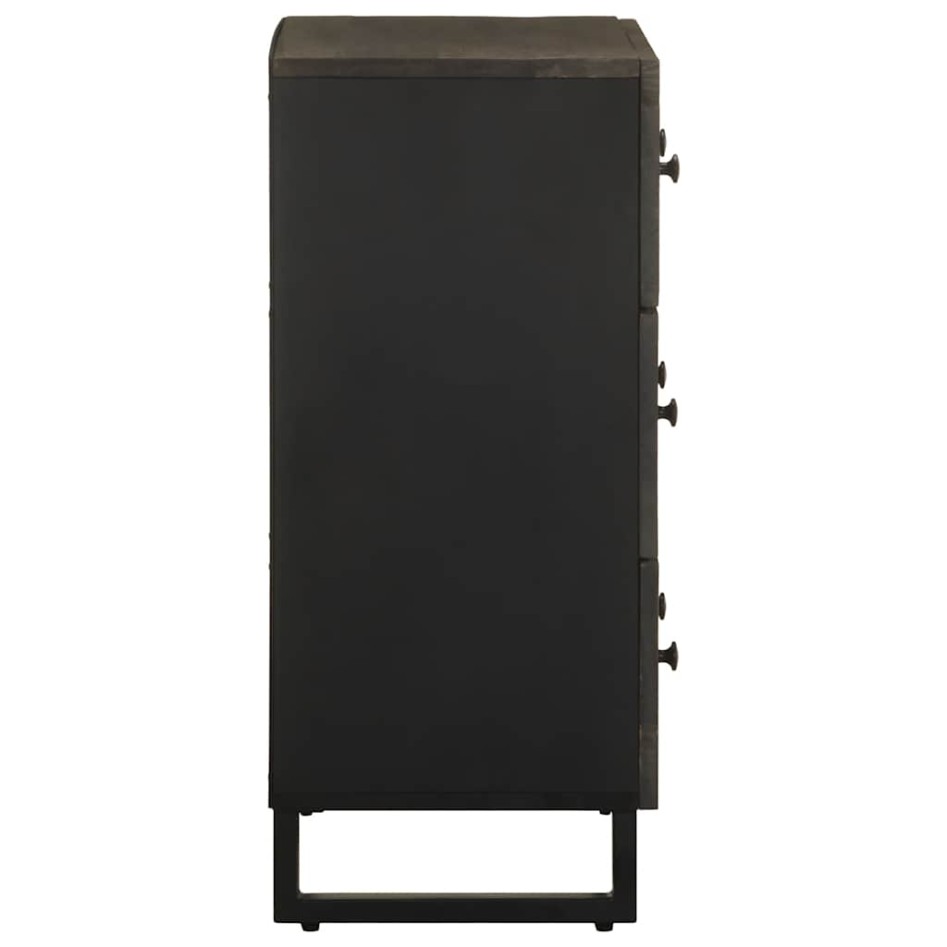 Aparadores 2 uds. madera maciza de mango negro 60x33x75