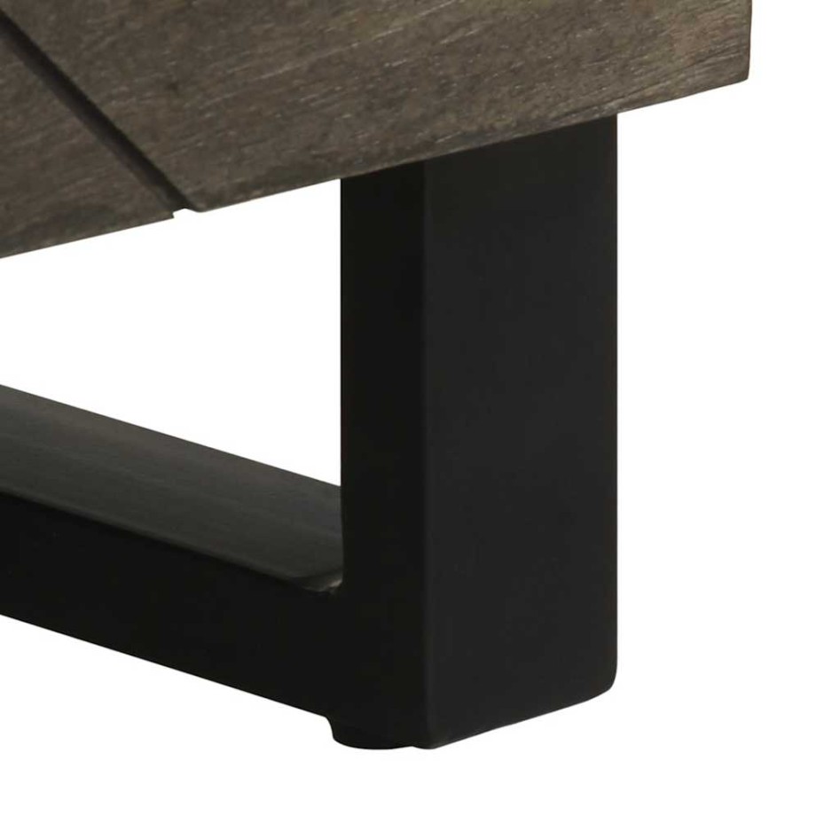 Aparadores 2 uds. madera maciza de mango negro 60x33x75