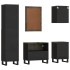 Conjunto de muebles de baño 5 piezas madera maciza mango