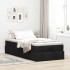 Estructura de cama otomana colchón tela negro