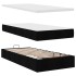 Estructura de cama otomana colchón tela negro