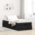 Estructura de cama otomana con colchón tela negra