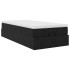 Estructura cama otomana colchón terciopelo negro 90x200