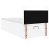 Cama otomana colchón cuero sintético blanco