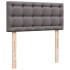 Cama otomana colchón cuero sintético gris 90x200