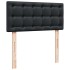 Cama otomana colchón cuero sintético negra 90x190