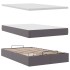 Estructura cama otomana colchón cuero sintético gris