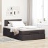 Cama otomana con colchón marrón oscuro 120x200 cm