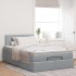Cama otomana con colchón gris claro 120x200 cm