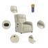 Sillón reclinable de masaje cuero sintético