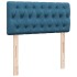 Estructura de cama otomana colchón terciopelo azul