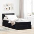 Estructura cama otomana colchón terciopelo negro 90x200
