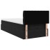 Estructura cama otomana colchón terciopelo negro 90x200