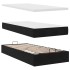 Cama otomana con colchón y luces LED terciopelo negro