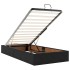 Cama otomana con colchón y luces LED terciopelo negro