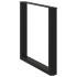 Patas para mesa centro forma U 3 uds acero negro 90x(72-73)