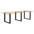 Patas para mesa centro forma U 3 uds acero negro 90x(72-73)
